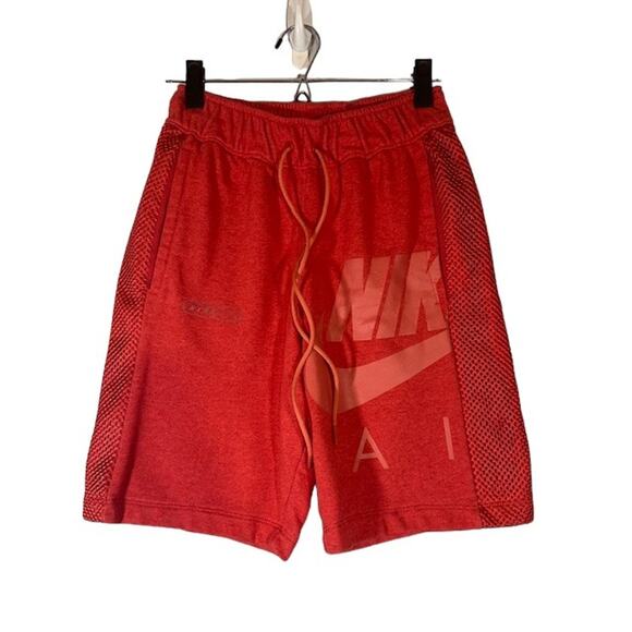 Nike Air Red Drawstring Waist Athletic Basketball Athletic Sweat Short Men Sz XS - Picture 1 of 11